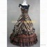 Southern Belle Civil War Formal Reenactment Stage Dress Costume Coffee