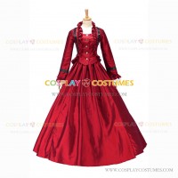 Victorian Style Southern Belle Gothic Lolita Red Ball Gown Dress