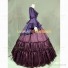 Royal Queen Victorian Style Lady  Pioneer Women Retro Clothing Purple