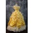 Beauty And The Beast Princess Belle Dress Cosplay Costume H