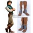 Disney Tangled Flynn Rider Brown Shoes Cosplay Boots