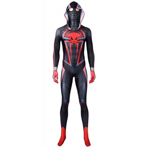 2021 Marvel's Spider Man Miles Morales PS5 2099 Zentai Jump Cosplay Costume