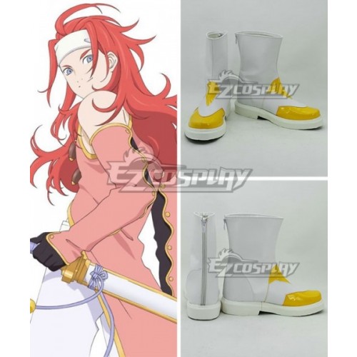 Tales of Symphonia Zelos Wilder White Shoes Cosplay Boots