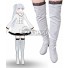 RWBY Season 2 Weiss Schnee Ice Queen White Shoes Cosplay Boots