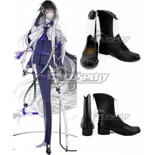 Touken Ranbu Online Juuzumaru Tsunetsugu Black White Cosplay Shoes