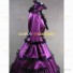 Gothic Marie Antoinette Satin Gown Stage Theater Reenactment Clothing Purple