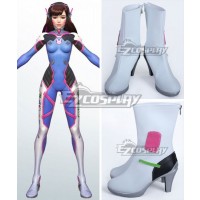 Overwatch OW D.Va Hana Song White Shoes Cosplay Boots