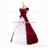 Vintage Gothic Lolita Victorian Rococo Blue Red Evening Ball Gown Dress