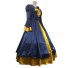 Vocaloid Kagamine Rin Blue And Yellow Cosplay Costume Dress