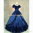 Southern Belle Ball Gown Reenactment Lolita Dress Halloween Costume Blue