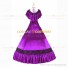 Civil War Victorian Rococo Lolita Armelloses Kleid Evening Gown Dark Purple Dress