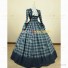 Victorian Style Formal Plaid Ball Gown Reenactment Stage Costume Lolita Dress