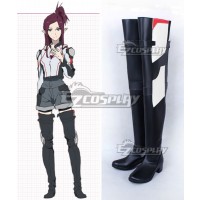 Macross Delta Macross Δ Mirage Farina Jenius Black Shoes Cosplay Boots