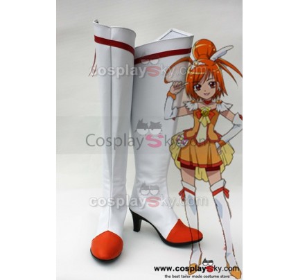 Smile Precure! Pretty Cure Akane Hino Cure Sunny Cosplay Shoes Boots