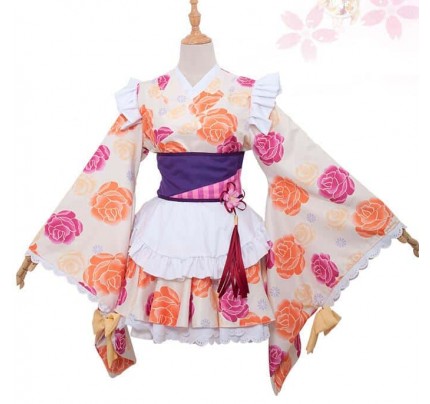 Puella Magi Madoka Magica Mami Tomoe Kimono Cosplay Costume