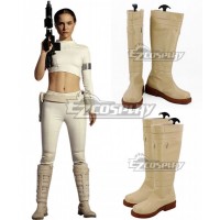 Star Wars Padme Amidala Light Yellow Shoes Cosplay Boots