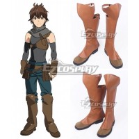 Grimgar of Fantasy and Ash Haruhiro Brown Cosplay Shoes