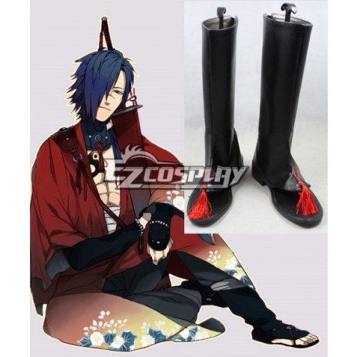 DMMD DRAMAtical Murder Koujaku Black Shoes Cosplay Boots