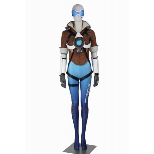 Overwatch Tracer Lena Oxton Blue Version Cosplay Costume