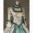 Historical Victorian Style Country Lolita Floral Gown Dress Olive