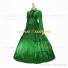 Victorian Gothic Lolita Reenactment Rococo Southern Belle Green Ball Gown Dress