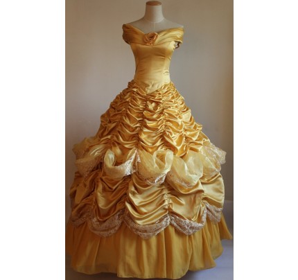 Beauty And The Beast Princess Belle Dress Cosplay Costume D