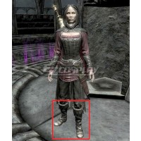 Elder Scrolls Serana Black Grey Shoes Cosplay Boots