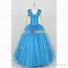 Cinderella Cosplay Costume Ella Princess Dress Blue Dress