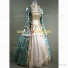 Victorian Style Brocaded Party Ball Gown Fancy Dress Blue