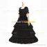 Reenactment Civil War Lace Lolita Recoco Layered Black Ball Gown Dress