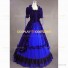 Renaissance Queen Elizabeth Theater Reenactment Royal Clothing Indigo