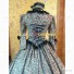 Historical Victorian Style Country Lolita Floral Gown Dress Emerald