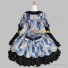 Victorian Style Fancy Lolita Dress Floral Print Wide Sleeve Tiered Colorful Dress Princess Costume