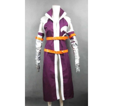 Fairy Tail Erza Scarlet Cosplay Costume (Purple Kimono )