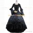 Black Victorian Style Gothic Lolita Stage Costume Punk Reenactment Clothing Black