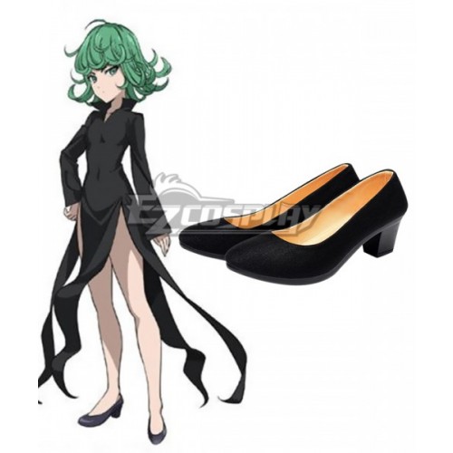 One Punch Man Terrible Tornado Senritsu no Tatsumaki Black Cosplay Shoes