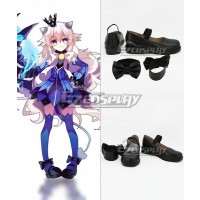 Elsword Lu Ciel Dread Lord Black Cosplay Shoes