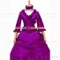 Medieval Renaissance Lolita Princess Ruffled Purple Ball Gown Dress