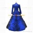 Gothic Victorian Marie Antoinette Theater Layered Evening Gown Blue Dress