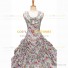 Victorian Period Southern Belle Floral Ball Gown Dress