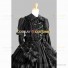 Gothic Lolita Dress Black Turndown Collar Ruffle Tiered Punk Lolita Dress