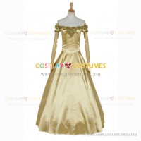 Once Upon A Time Season 3 Cosplay Belle Costume Golden Dress