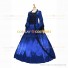 Marie Antoinette Renaissance Period Reenactment Blue Lace Dress Ball Gown