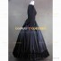 Gothic Marie Antoinette Black Brocaded Ball Gown Dress