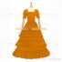 Reenactment Civil War Lace Lolita Recoco Layered Orange Ball Gown Dress