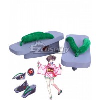 Kabaneri of the Iron Fortress Mumei Kimono Green Cosplay Shoes