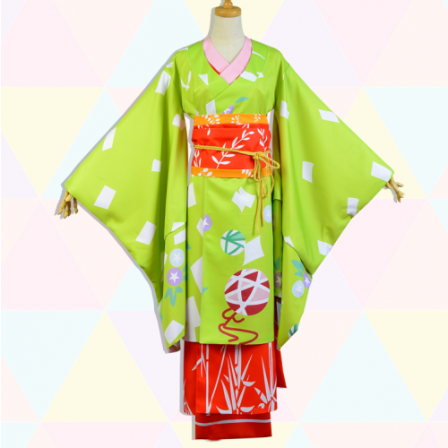 Puella Magi Madoka Magica Kyoko Sakura Geisha Geisha Version Kimono Cosplay Costume