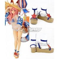 Fate Grand Order Lancer Tamamo no Mae Swimsuit Figure Blue Cosplay Shoes