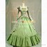 Renaissance Faire Victorian Style Adult Floral Fancy Dress Evening Gown Green