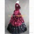 Southern Belle Alice in Wonderland Fancy Fairytale Dress Burgundy